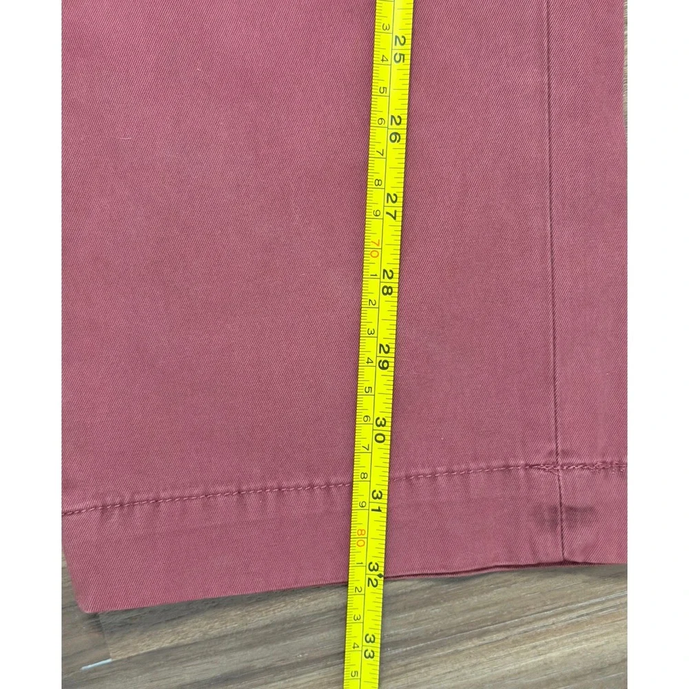 Banana Republic Aiden Chino Pants Mens Slim Fit Red Cotton Trousers Sz 33x32
